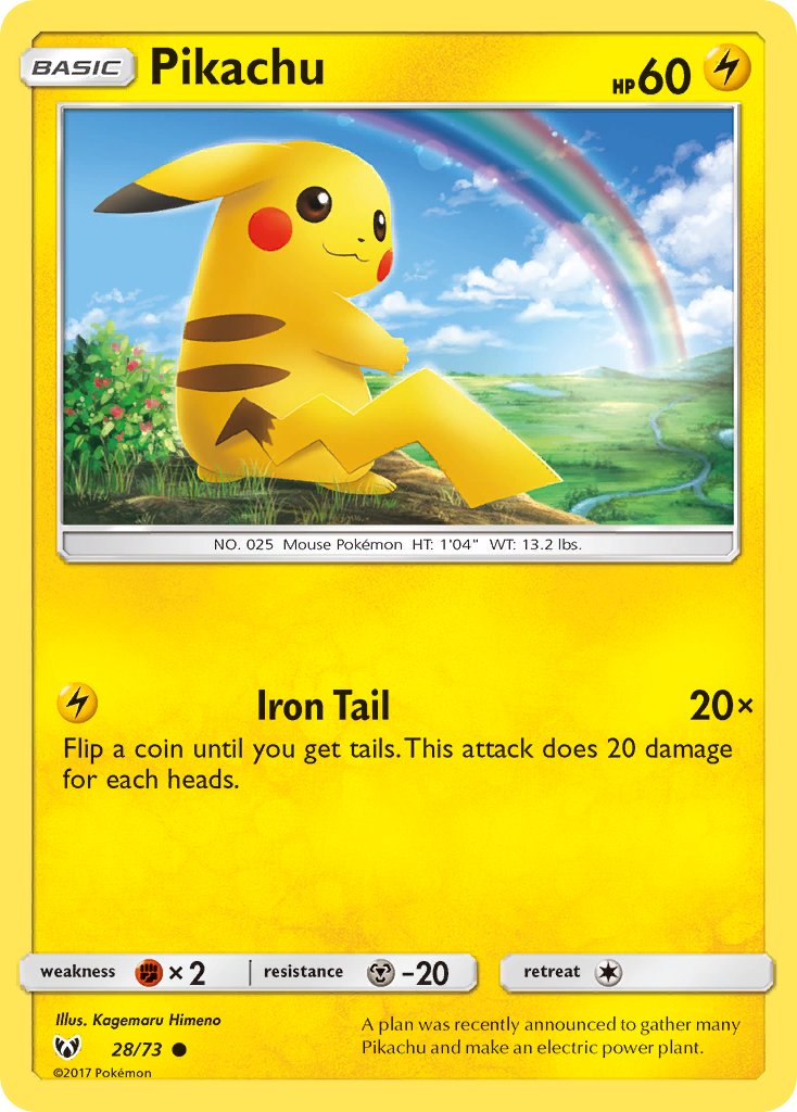 Pikachu - Shining Legends (Common) [SLG-28] English / Near Mint / Normal