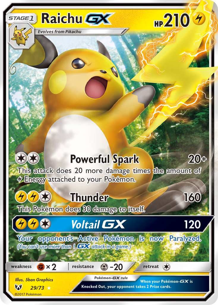Raichu GX - Shining Legends (Ultra Rare) [SLG-29] English / Near Mint / Normal