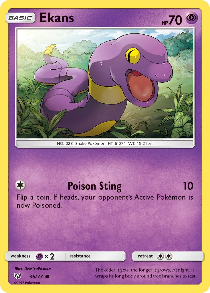 Ekans - Shining Legends (Common) [SLG-36] English / Near Mint / Normal