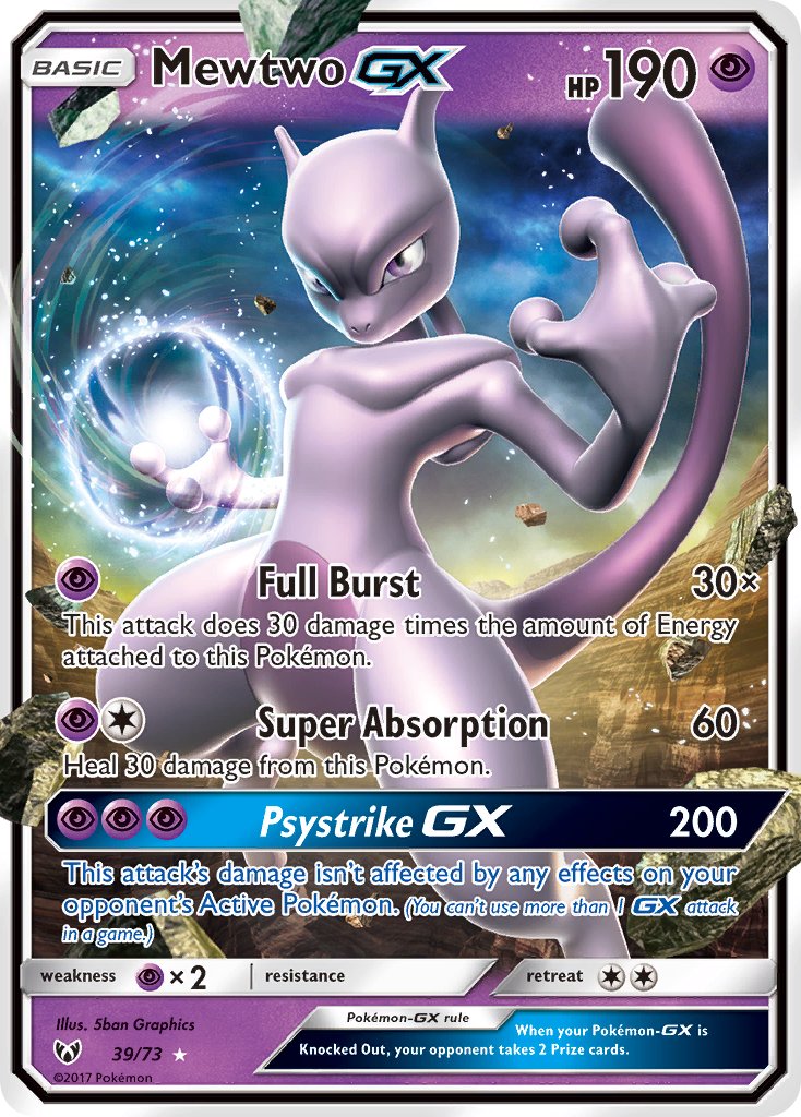 Mewtwo GX - Shining Legends (Ultra Rare) [SLG-39] English / Near Mint / Normal