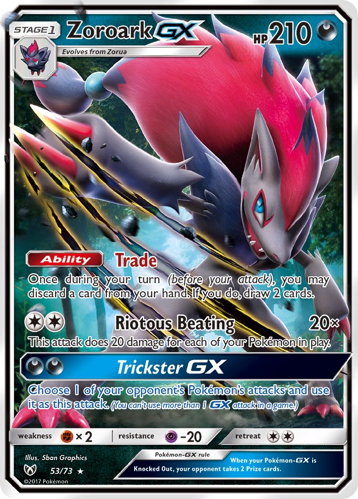 Zoroark GX - Shining Legends (Ultra Rare) [SLG-53] English / Near Mint / Normal