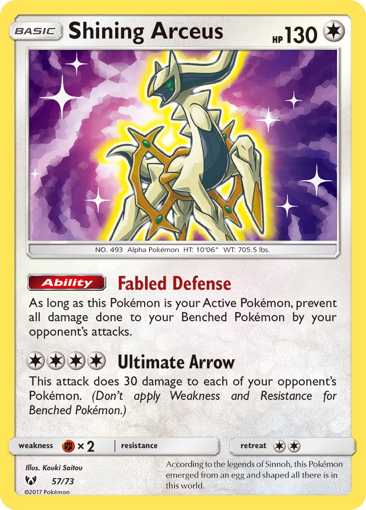 Shining Arceus - Shining Legends (Ultra Rare) [SLG-57] English / Near Mint / Normal