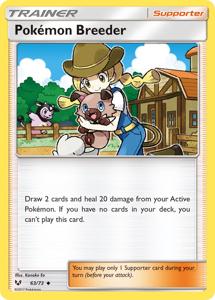 Pokémon Breeder - Shining Legends (Uncommon) [SLG-63] English / Near Mint / Normal