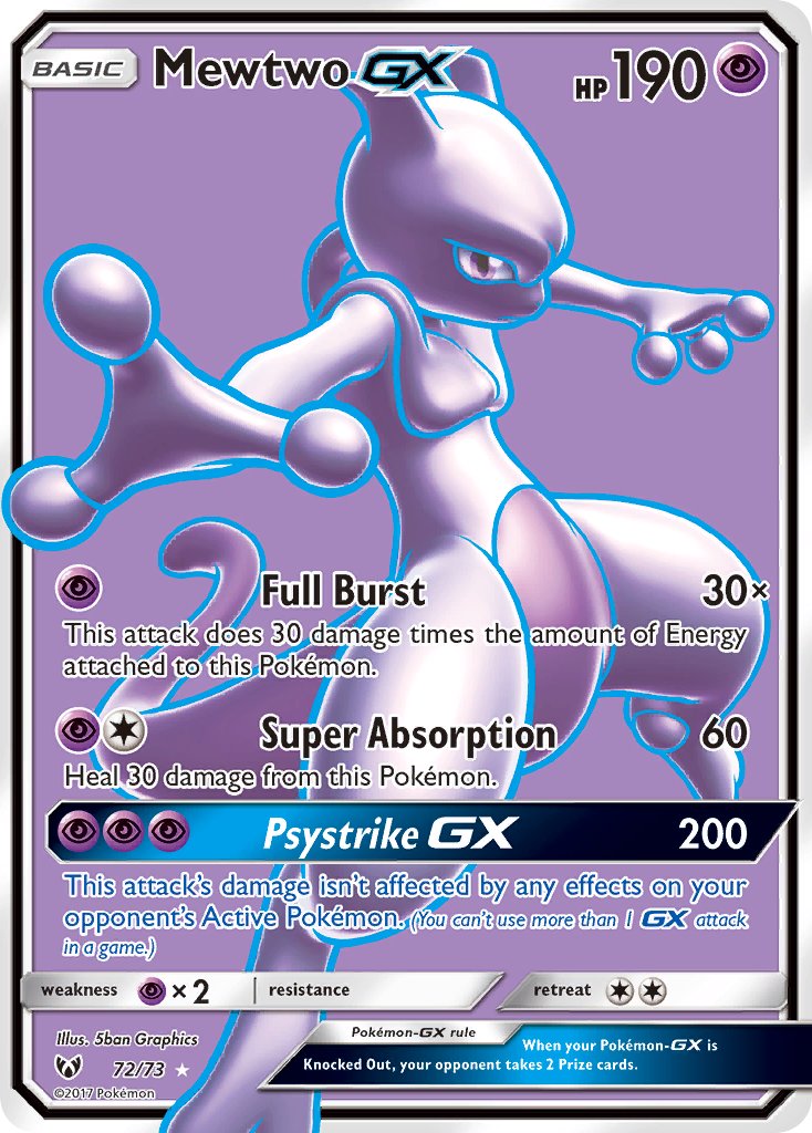 Mewtwo GX - Shining Legends (Ultra Rare) [SLG-72] English / Near Mint / Normal