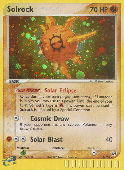 Solrock⁣ - EX Sandstorm⁣ (Holo Rare)⁣ [13] English / Good / Normal