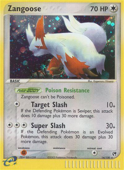 Zangoose⁣ - EX Sandstorm⁣ (Holo Rare)⁣ [14] English / Played / Normal