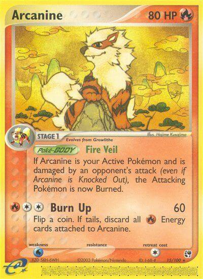 Arcanine⁣ - EX Sandstorm⁣ (Rare)⁣ [15] English / Light Played / Normal