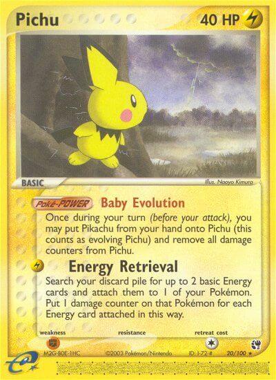 Pichu⁣ - EX Sandstorm⁣ (Rare)⁣ [20] English / Good / Normal
