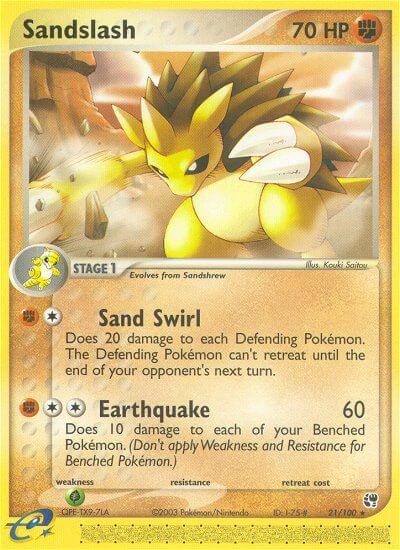 Sandslash⁣ - EX Sandstorm⁣ (Rare)⁣ [21] English / Played / Normal