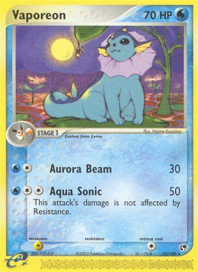 Vaporeon⁣ - EX Sandstorm⁣ (Rare)⁣ [25] English / Excellent / Normal