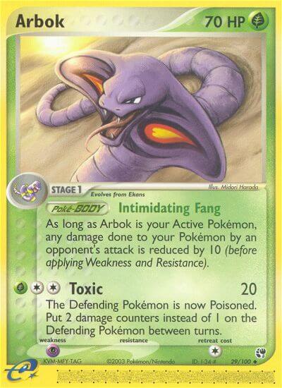 Arbok⁣ - EX Sandstorm⁣ (Uncommon)⁣ [29] English / Near Mint / Reverse-Holo Normal