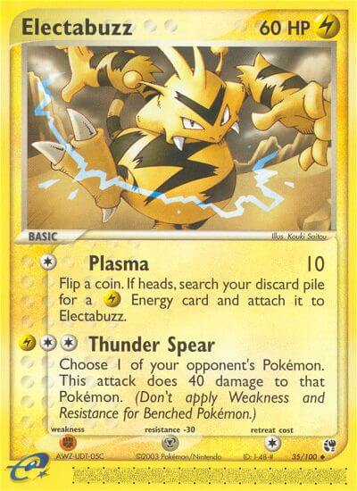 Electabuzz⁣ - EX Sandstorm⁣ (Uncommon)⁣ [35] English / Good / Reverse-Holo Normal