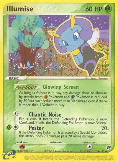 Illumise⁣ - EX Sandstorm⁣ (Uncommon)⁣ [38] English / Good / Reverse-Holo Normal