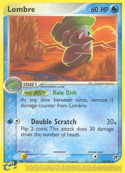 Lombre (Rain Dish)⁣ - EX Sandstorm⁣ (Uncommon)⁣ [45] English / Played / Normal