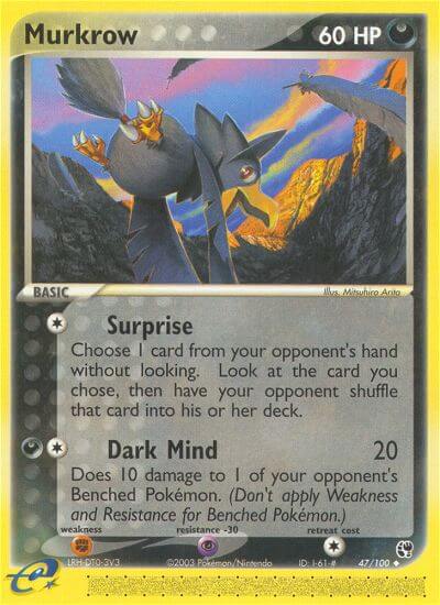Murkrow⁣ - EX Sandstorm⁣ (Uncommon)⁣ [47] English / Near Mint / Reverse-Holo Normal