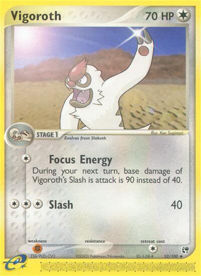 Vigoroth⁣ - EX Sandstorm⁣ (Uncommon)⁣ [52] English / Good / Reverse-Holo Normal