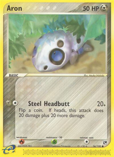 Aron⁣ - EX Sandstorm⁣ (Common)⁣ [56] English / Light Played / Reverse-Holo Normal