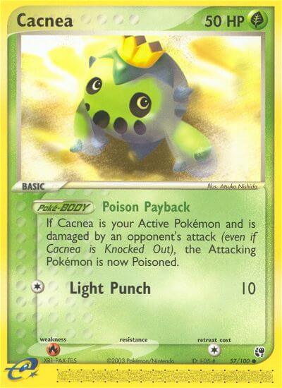 Cacnea⁣ - EX Sandstorm⁣ (Common)⁣ [57] English / Poor / Reverse-Holo Normal
