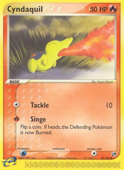 Cyndaquil⁣ - EX Sandstorm⁣ (Common)⁣ [59] English / Light Played / Reverse-Holo Normal