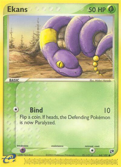 Ekans⁣ - EX Sandstorm⁣ (Common)⁣ [64] English / Near Mint / Reverse-Holo Normal