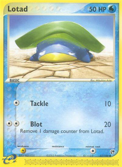 Lotad⁣ - EX Sandstorm⁣ (Common)⁣ [67] English / Near Mint / Normal