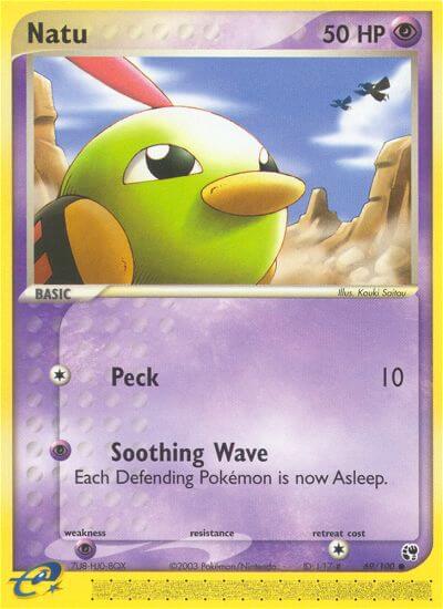 Natu⁣ - EX Sandstorm⁣ (Common)⁣ [69] English / Good / Reverse-Holo Normal