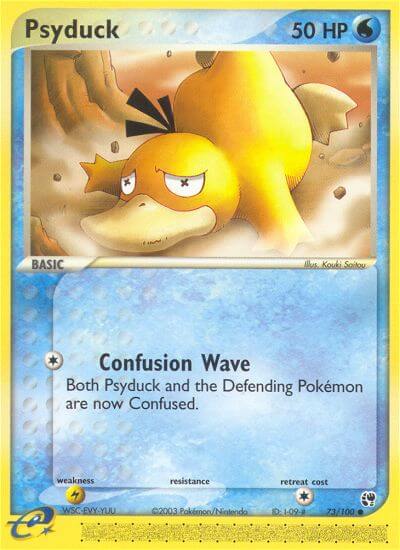 Psyduck⁣ - EX Sandstorm⁣ (Common)⁣ [73] English / Played / Reverse-Holo Normal