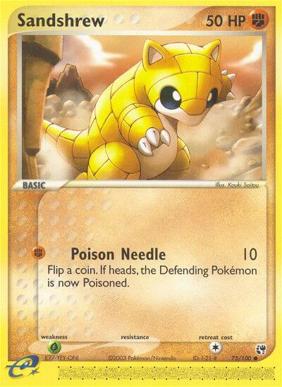 Sandshrew⁣ - EX Sandstorm⁣ (Common)⁣ [75] English / Near Mint / Reverse-Holo Normal
