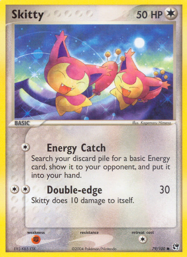 Skitty⁣ - EX Sandstorm⁣ (Common)⁣ [79] English / Excellent / Reverse-Holo Normal