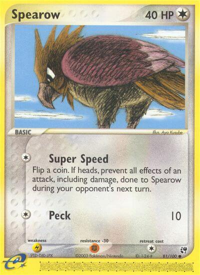 Spearow⁣ - EX Sandstorm⁣ (Common)⁣ [81] English / Good / Reverse-Holo Normal