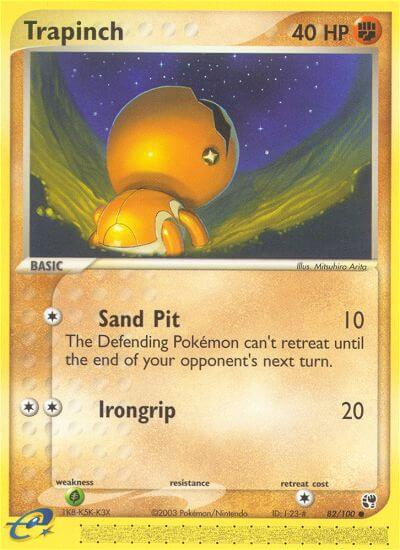 Trapinch⁣ - EX Sandstorm⁣ (Common)⁣ [82] English / Excellent / Reverse-Holo Normal