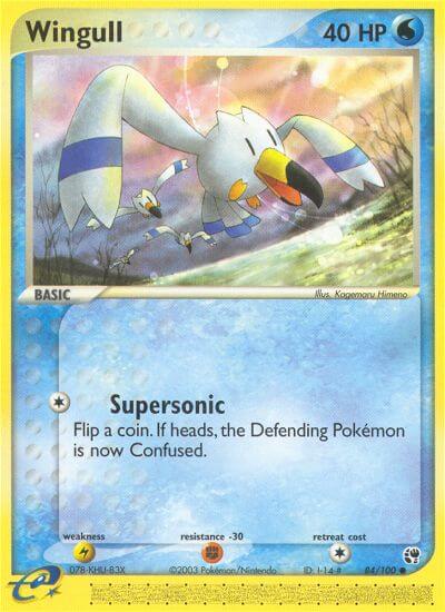 Wingull⁣ - EX Sandstorm⁣ (Common)⁣ [84] English / Excellent / Reverse-Holo Normal