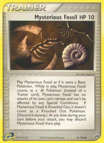Mysterious Fossil⁣ - EX Sandstorm⁣ (Common)⁣ [91] English / Good / Reverse-Holo Normal