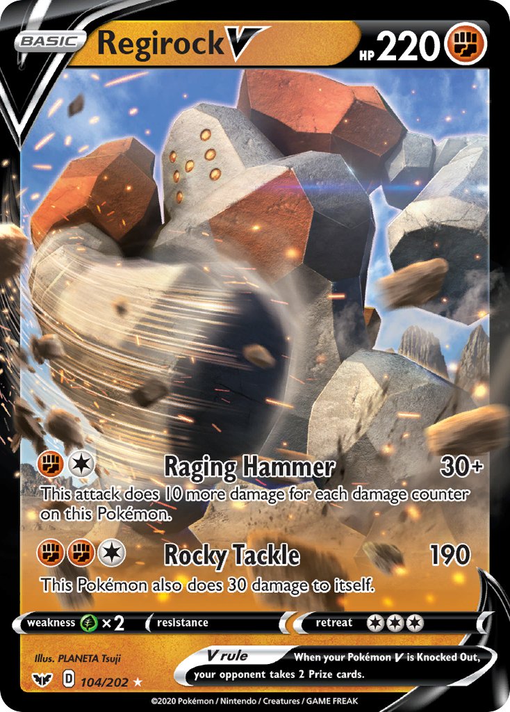 Regirock V⁣ - Sword & Shield⁣ (Ultra Rare)⁣ [104] English / Near Mint / Normal