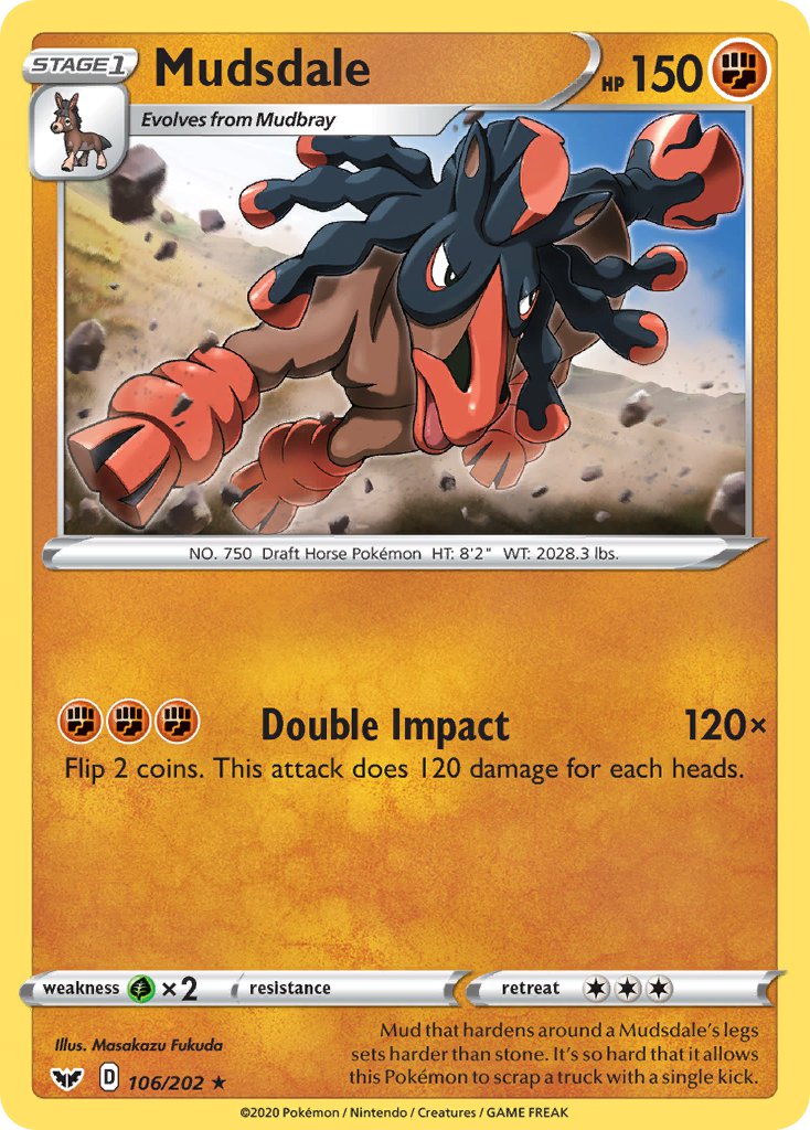 Mudsdale⁣ - Sword & Shield⁣ (Rare)⁣ [106]
