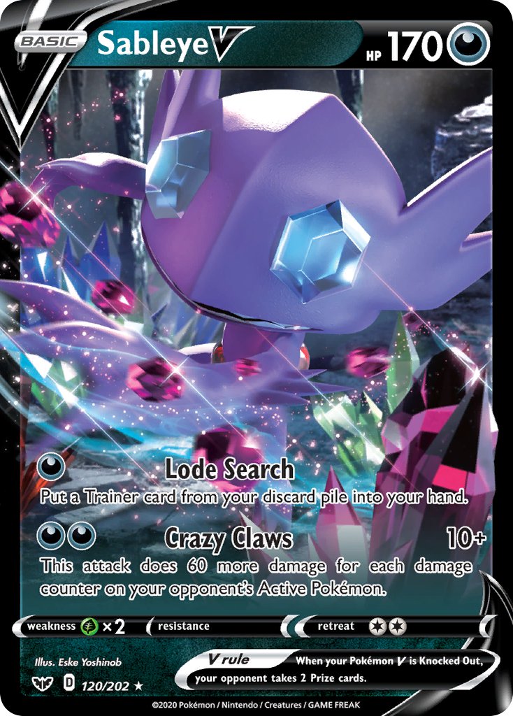 Sableye V⁣ - Sword & Shield⁣ (Ultra Rare)⁣ [120] English / Near Mint / Normal