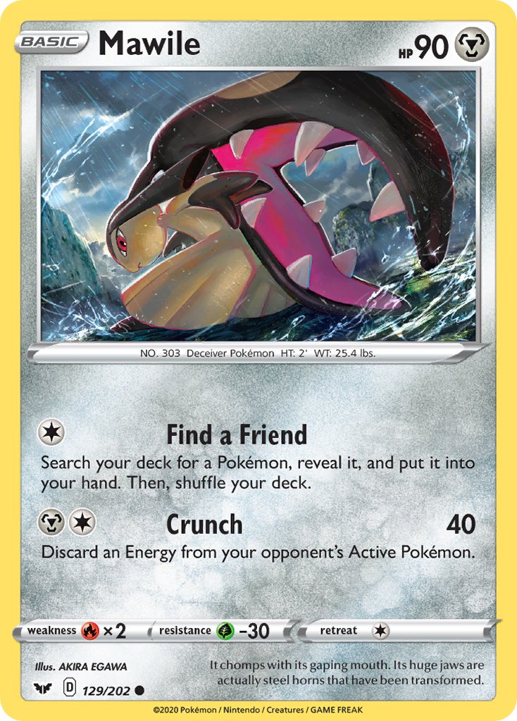 Mawile⁣ - Sword & Shield⁣ (Common)⁣ [129] English / Near Mint / Normal