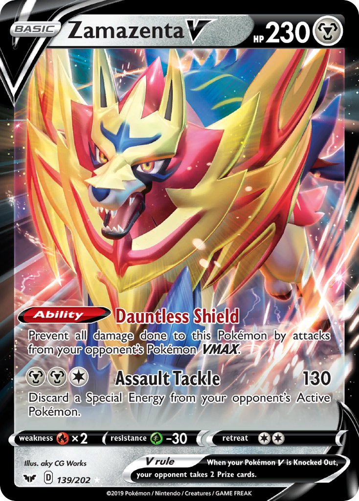 Zamazenta V⁣ - Sword & Shield⁣ (Ultra Rare)⁣ [139] English / Near Mint / Normal