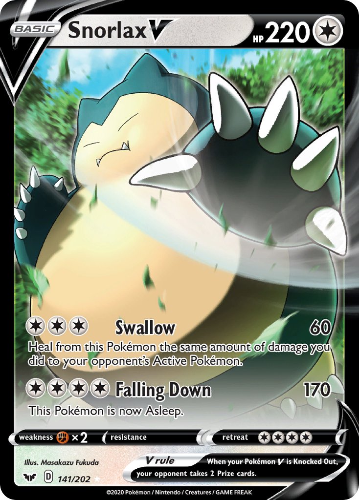 Snorlax V⁣ - Sword & Shield⁣ (Ultra Rare)⁣ [141] English / Near Mint / Normal