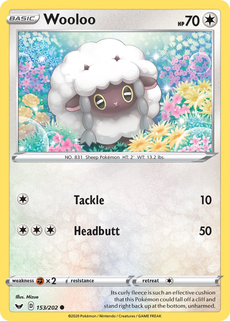 Wooloo⁣ - Sword & Shield⁣ (Common)⁣ [153] English / Near Mint / Normal