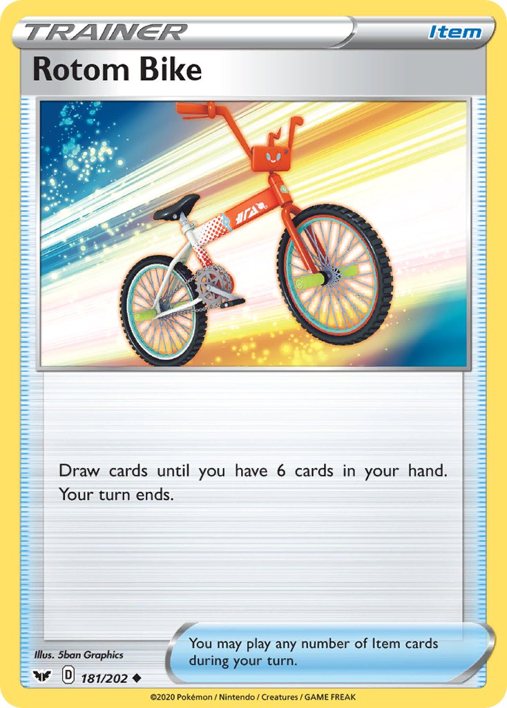 Rotom Bike⁣ - Sword & Shield⁣ (Uncommon)⁣ [181] English / Near Mint / Reverse-Holo Normal