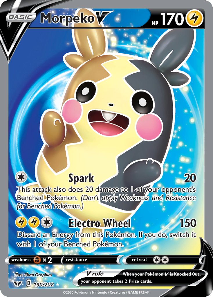 Morpeko V⁣ - Sword & Shield⁣ (Ultra Rare)⁣ [190] English / Near Mint / Normal