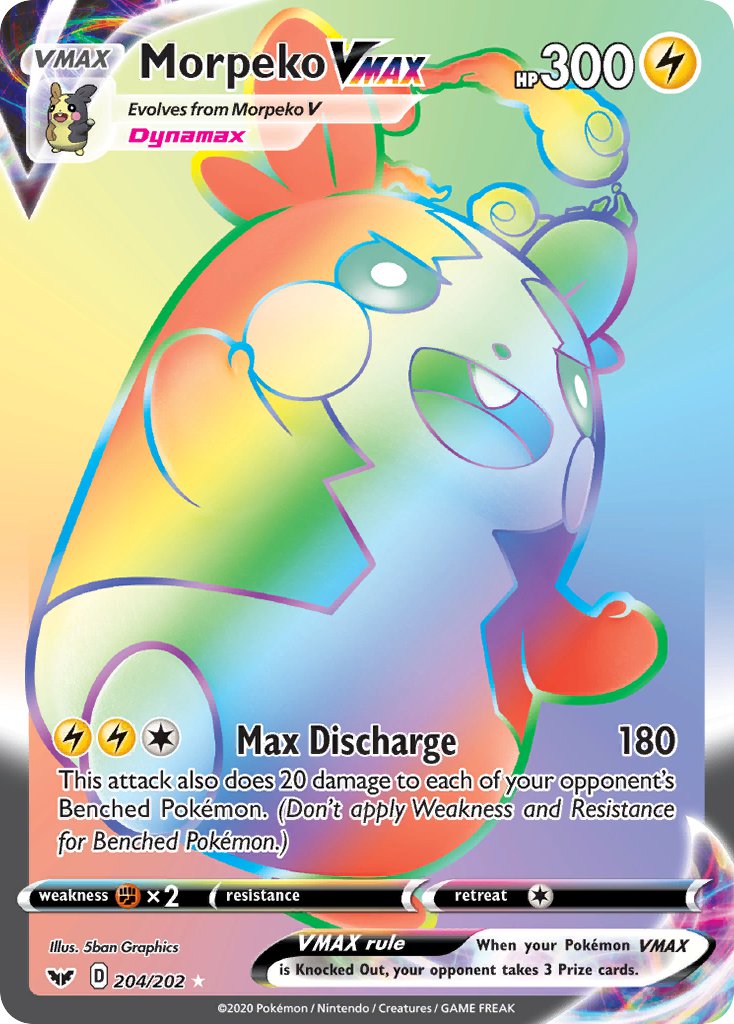 Morpeko VMAX⁣ - Sword & Shield⁣ (Secret Rare)⁣ [204] English / Near Mint / Normal