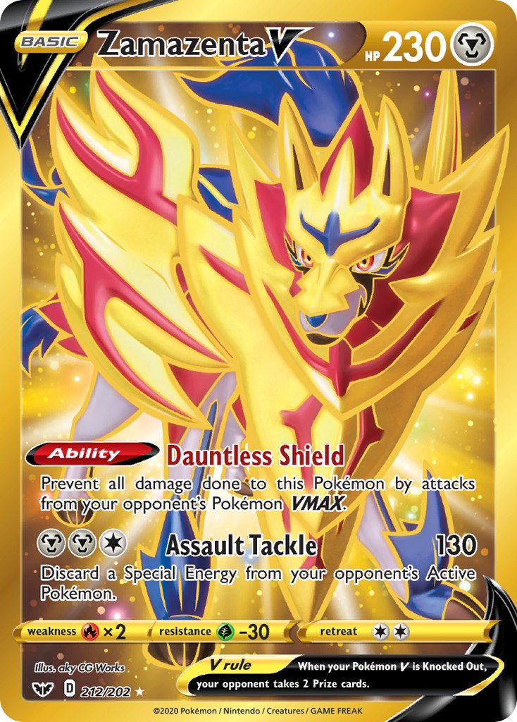 Zamazenta V⁣ - Sword & Shield⁣ (Secret Rare)⁣ [212] English / Near Mint / Normal