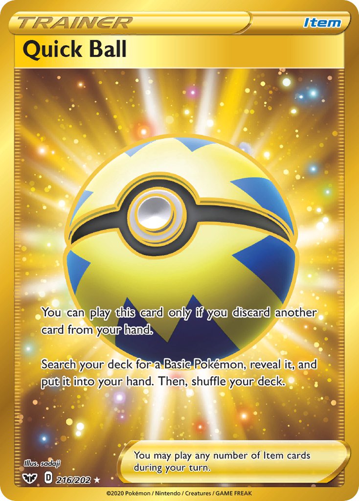 Quick Ball⁣ - Sword & Shield⁣ (Secret Rare)⁣ [216] English / Near Mint / Normal