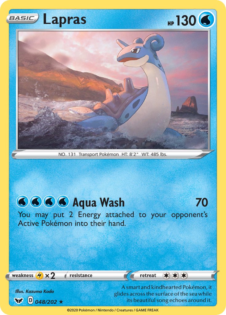 Lapras⁣ - Sword & Shield⁣ (Rare)⁣ [48] English / Near Mint / Reverse-Holo Normal
