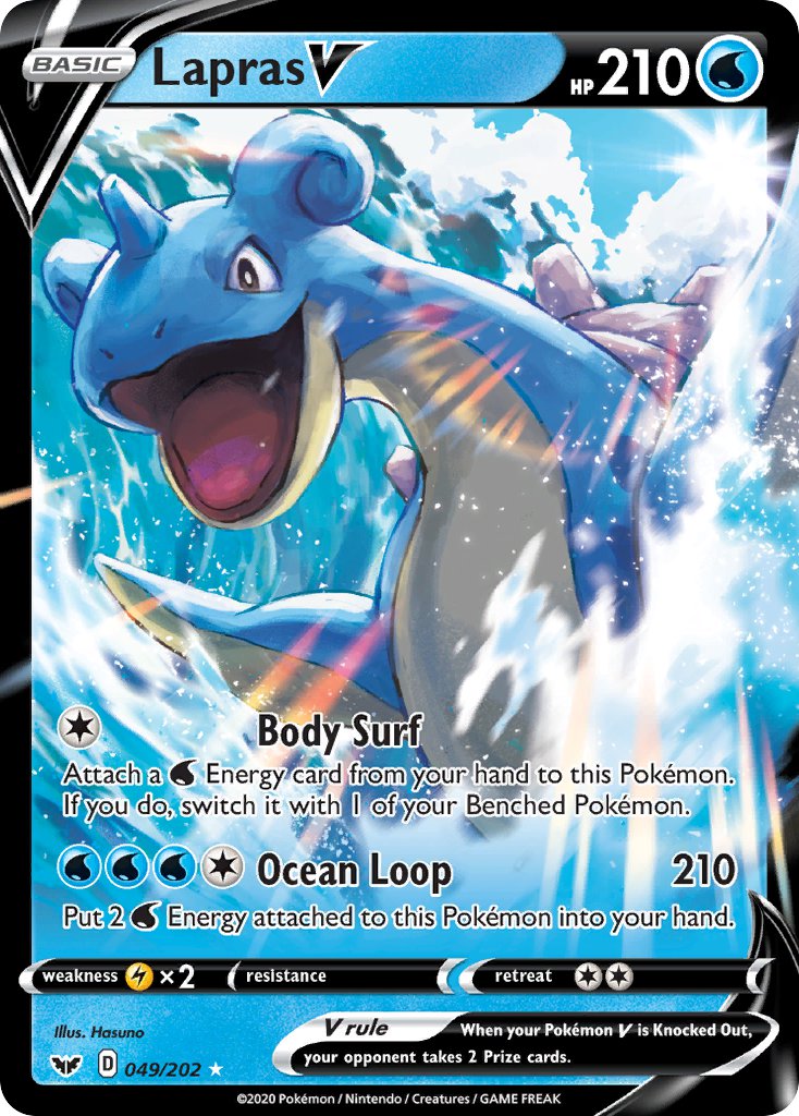 Lapras V⁣ - Sword & Shield⁣ (Ultra Rare)⁣ [49] English / Near Mint / Normal