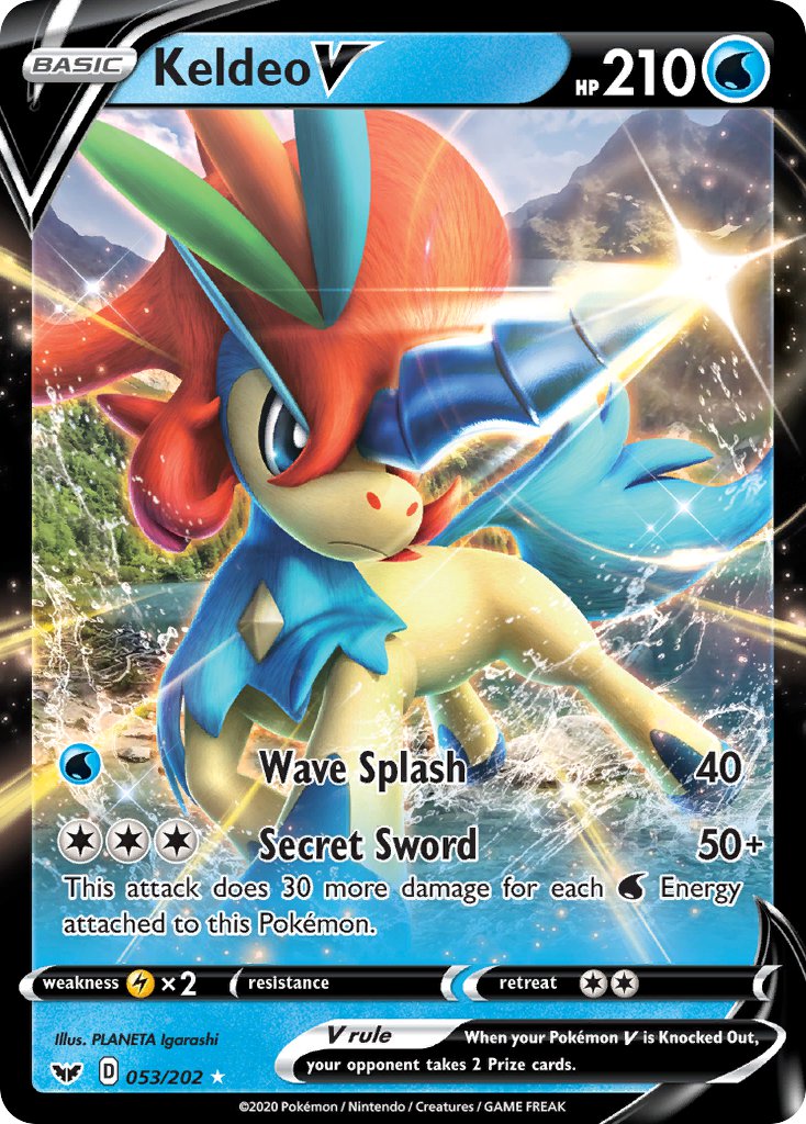 Keldeo V⁣ - Sword & Shield⁣ (Ultra Rare)⁣ [53] English / Near Mint / Normal