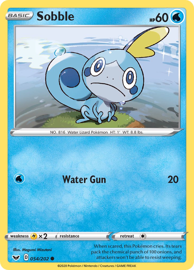 Sobble⁣ - Sword & Shield⁣ (Common)⁣ [54] English / Near Mint / Reverse-Holo Normal