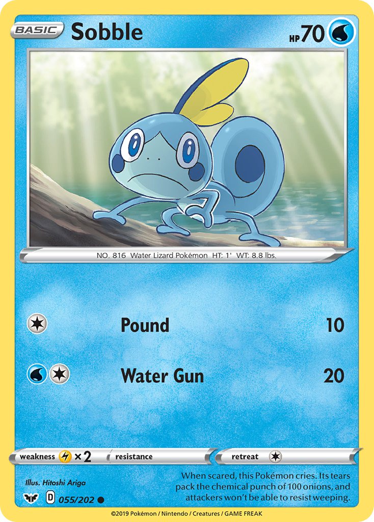 Sobble⁣ - Sword & Shield⁣ (Common)⁣ [55] English / Near Mint / Reverse-Holo Normal